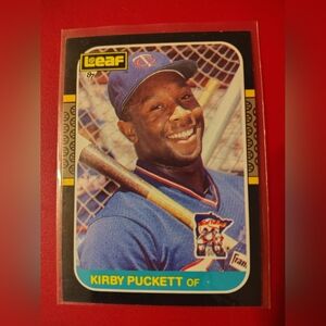 Kirby Puckett 1987 Leaf #56 Minnesota Twins Baseball Card